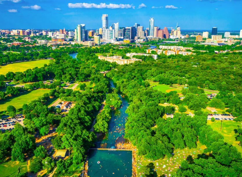 Zilker Park in Austin, TX